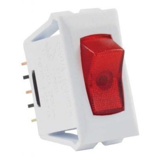 ILLUMINATED 12V ON/OFF SWITCH, RED/WHITE, Jr Products, Mfr#: 12505